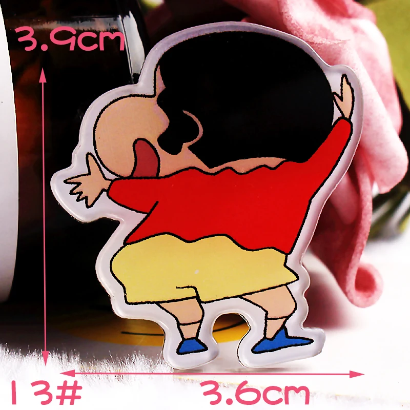 Y13-13 1 шт. Crayon Shin-chan мультфильм милые значки акриловые значки для рюкзака значки, одежд пластиковый значок Kawaii булавка брошь значок Y13 - Цвет: Y13-13