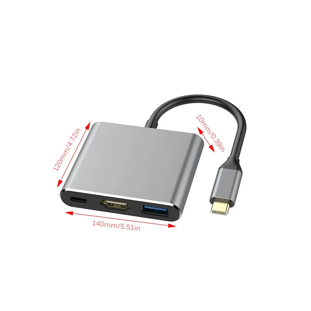 Концентратор адаптер usb-кабель 3,1 type C к Usb-C 4K Hdmi Usb 3,0 концентратор адаптер кабель для Apple для Macbook Plug And Play