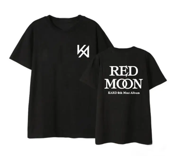 Летняя Стильная Футболка kpop kard k.a.r.d с принтом альбома red moon same футболка унисекс