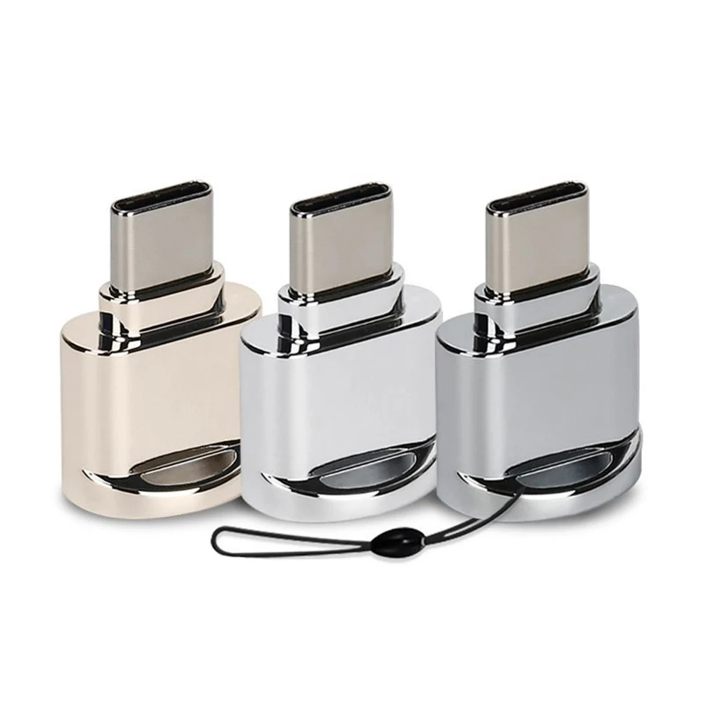 Мини-считыватель карт портативный металлический USB 3,1 Micro Secure цифровой TF памяти type-C TF Micro SD OTG адаптер для телефона Кард-ридер