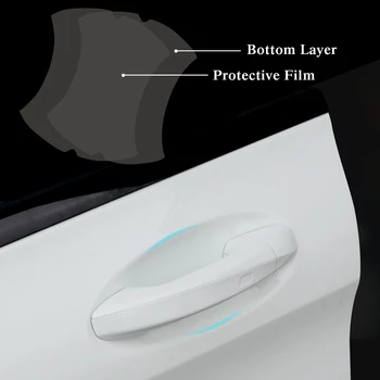 

Invisible TPU Car Door Handle Scratches Protective Protector Films Handle Protection Sticker for Toyota avensis auris hilux RAV4