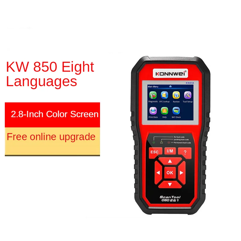 Konnwei Kw850 Scanner Obd2 Per Auto Strumenti Per Scanner Diagnostici Per Auto Professionali Obd 2 Controllo Motore Controllo Batteria Per Lettore Di 