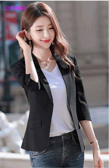 2020 spring new fashion single-piece suit jacket female Korean version of small incense style slimming