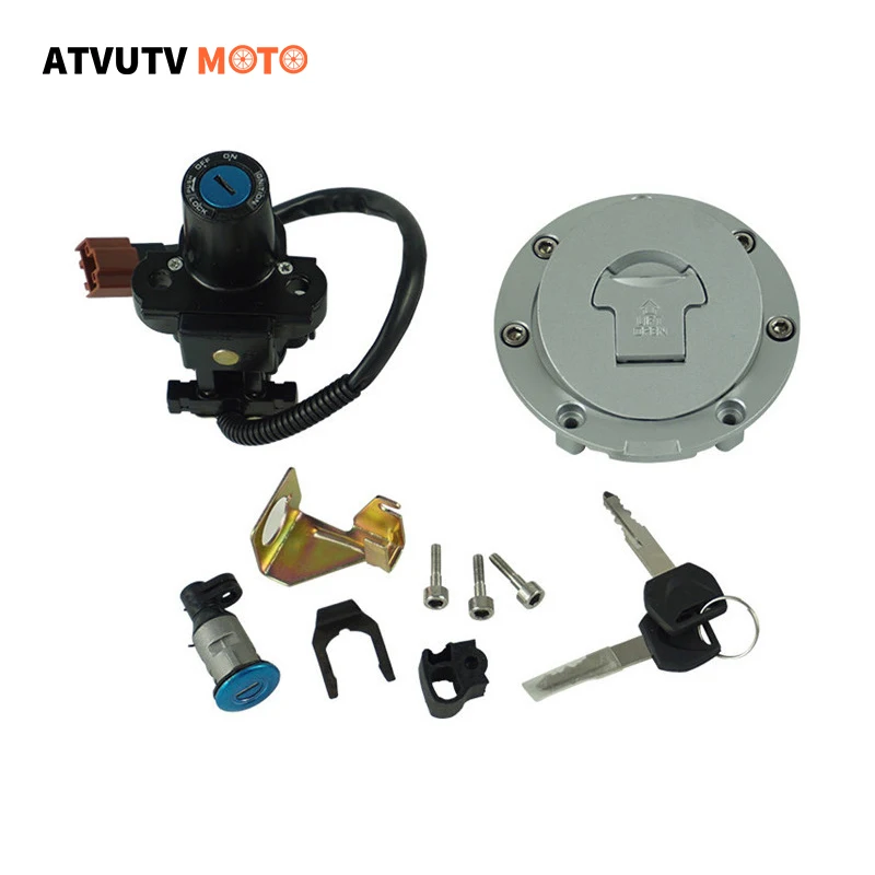 

Переключатель зажигания мотоцикла, блокировка сиденья, крышка топливного бака с 2 ключами для Honda CBR600RR 2007-2014 CBR1000RR 2008-2014