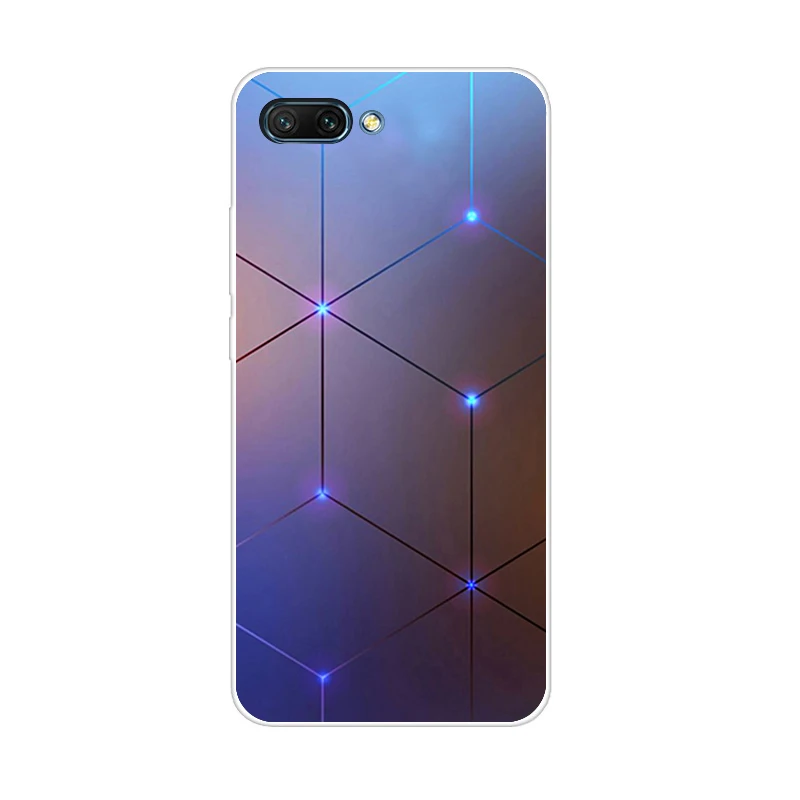 Небесно-голубой Мягкий чехол с мультяшным рисунком huawei Honor 10, силиконовый чехол-накладка для телефона huawei Honor 10 Honor10 Lite, COL-L29 COL-L29A - Цвет: Небесно-голубой
