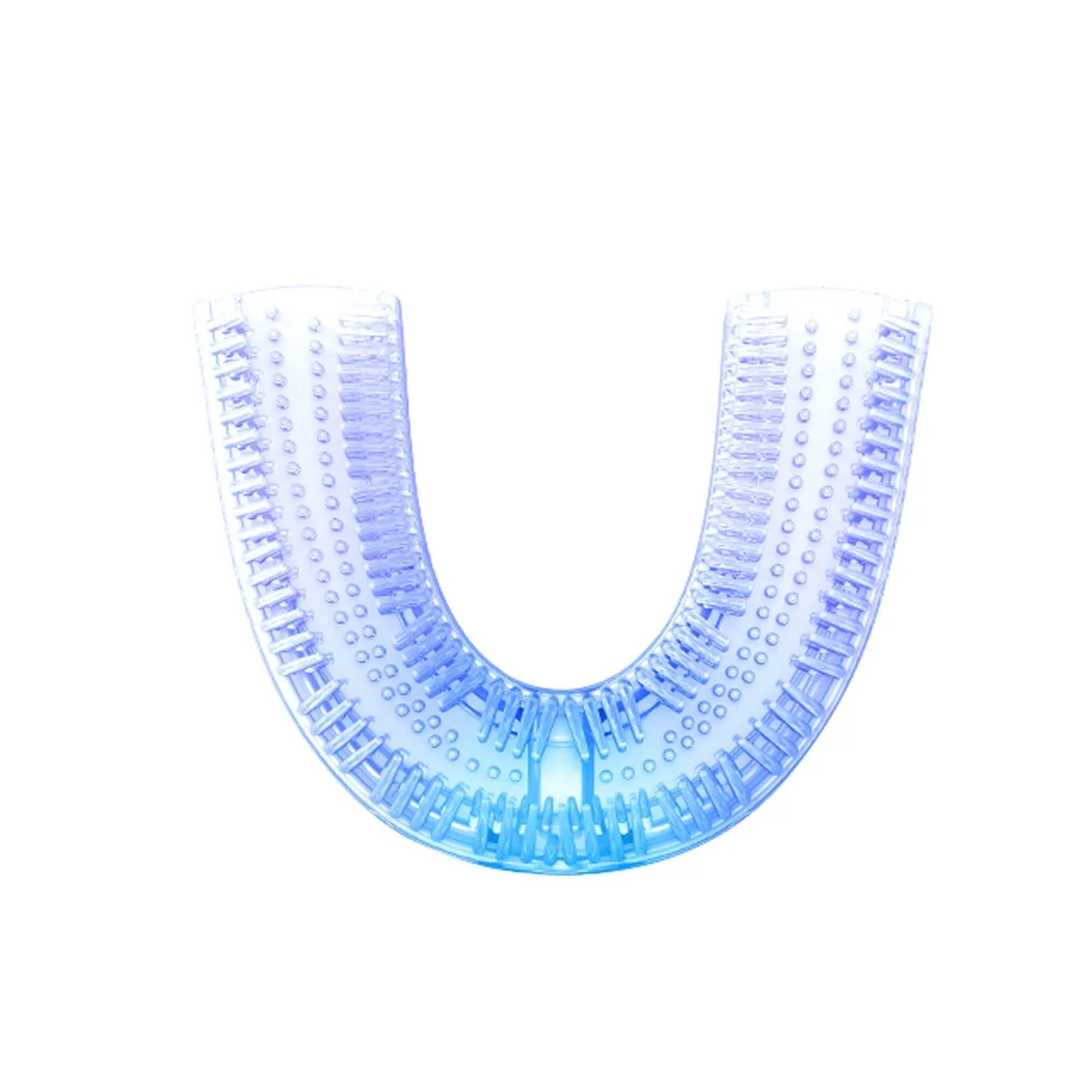360 градусов Автоматическая силиконовая Звуковая электронная зубная щетка перезаряжаемый usb-зарядник u-тип головы для взрослых отбеливание зубов полости рта - Цвет: 1 replacement head