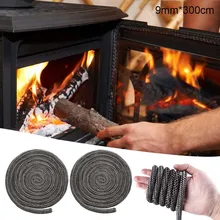 Fiberglass Rope Seal Black Stove/Fire Rope Wood Burning Stove 9mm 3meters Length Log Burner Door Seal Newly