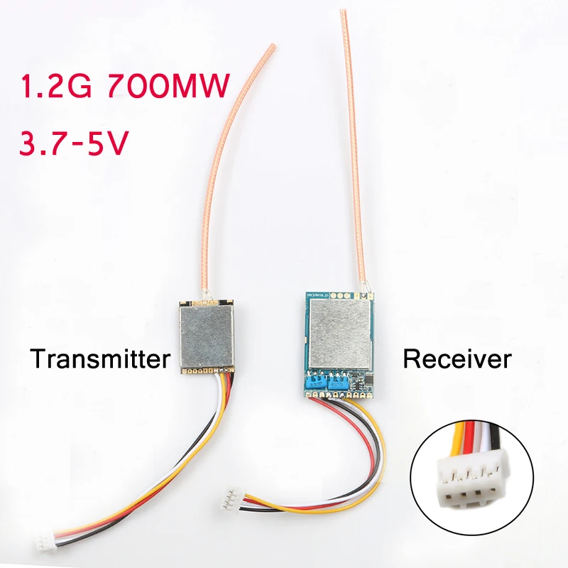 1,2G 700MW Беспроводная передача 8ch FPV передатчик+ приемник комплект антенный сигнал 3,7-5 V аудио-видео части для радиоуправляемого дрона