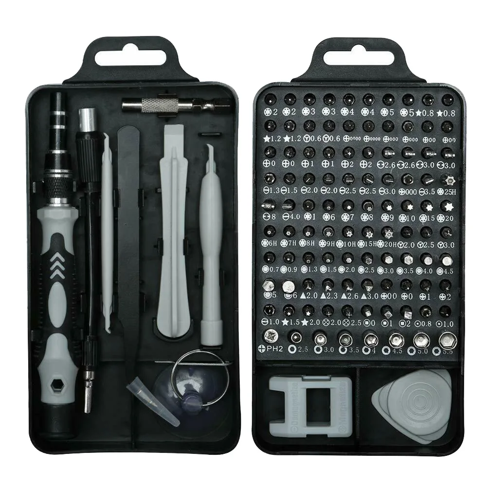 Набор Магнитных прецизионных отверток, подходит для компьютера, ПК, телефона, ремонта часов, набор инструментов, наборы MF999 - Цвет: Black