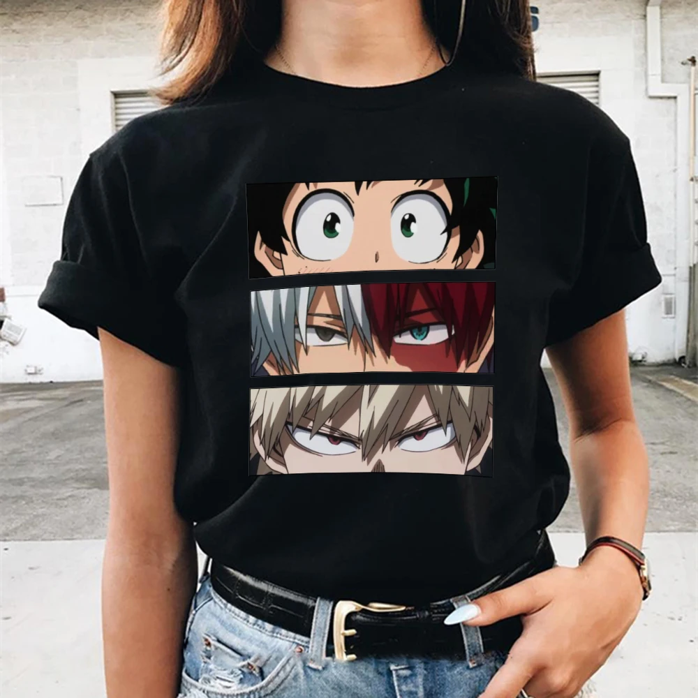 My Hero Academia Cute Anime T Shirt Women Casual Harajuku Tee Oversize Female T-Shirt Summer 2021 Woman Japan Clothes T Shirts 2
