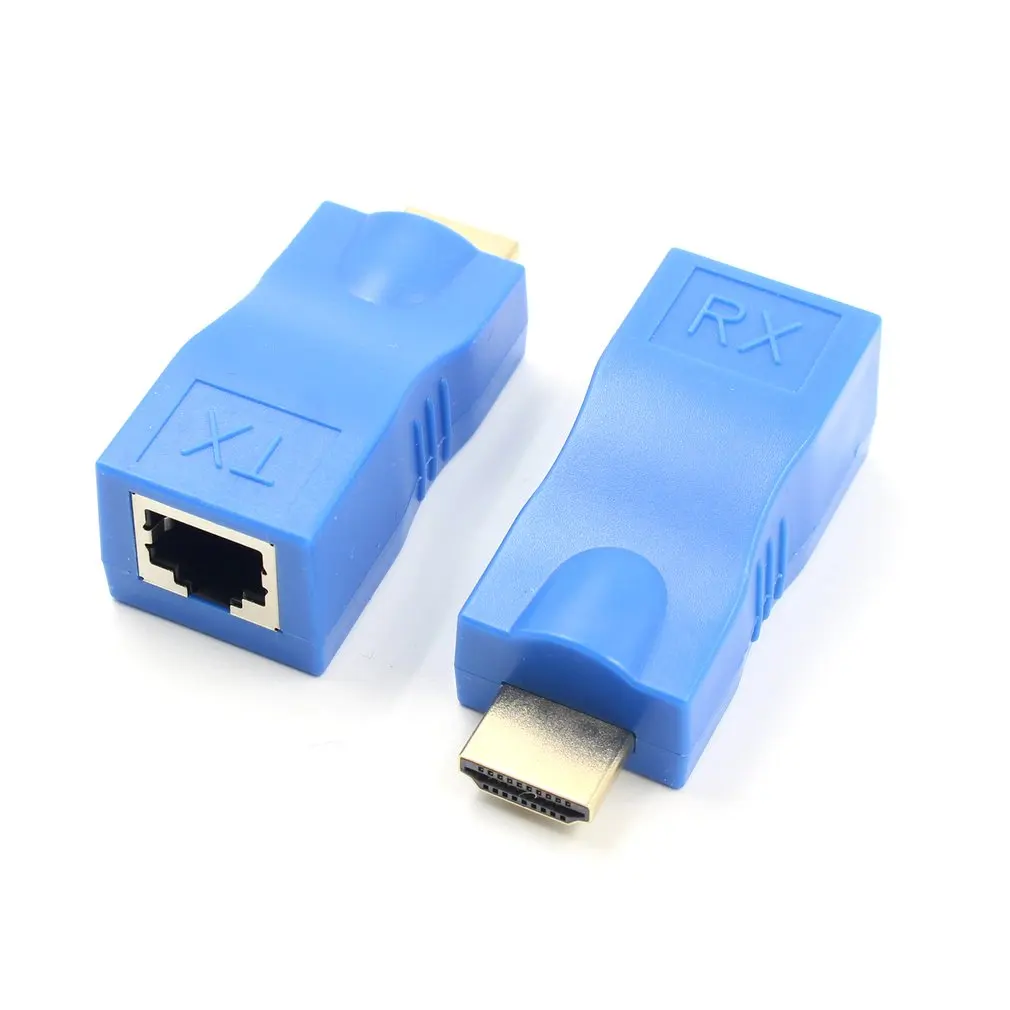 HDMI удлинитель передатчик TX/RX адаптер HDMI удлинитель для RJ45 30 м HDMI Сетевой удлинитель RJ45 CAT5E/6 Ethernet LAN без HDCP