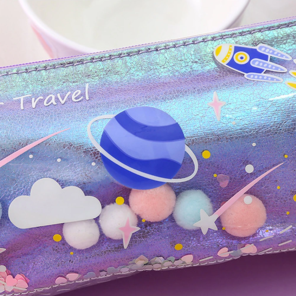 Simple Transparent Mesh Pencil Pouch Office School Pen Case Bag Nylon Zipper Pencil Bag Stationery Kawaii Bag