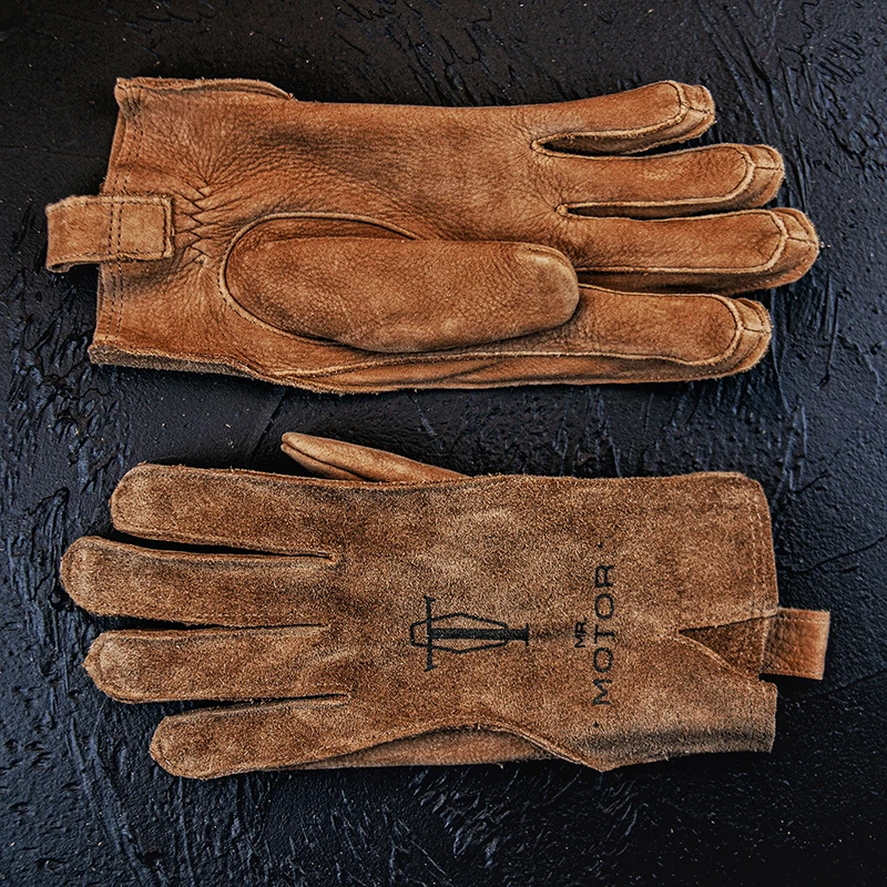 BISON DENIM Herren Echtleder Handschuhe Hohe Qualität Warmes Wollfutter Lederhandschuhe Smartphone Touch Funktion Herbst & Winter