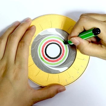 

New Round Circle Tool Adjustable Measuring Drawing Tool Stainless Steel Creative Drawing Ruler With Size Marks Rotary Stationer