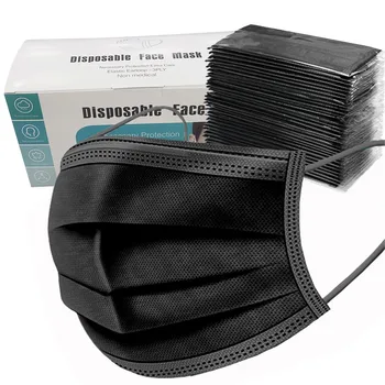 

50pc Disposable Mask Activated Carbon Mask Unisex Protection Fabric Mouth Mask Breathable Solid Facemask 3Ply Christmas hallowen
