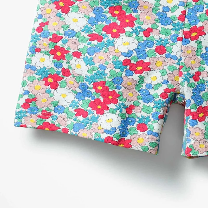

Summer New Products Girls Knitted Elasticity Leggings European And American Style Brand Crawler Cartoon Printed CHILDREN'S Short