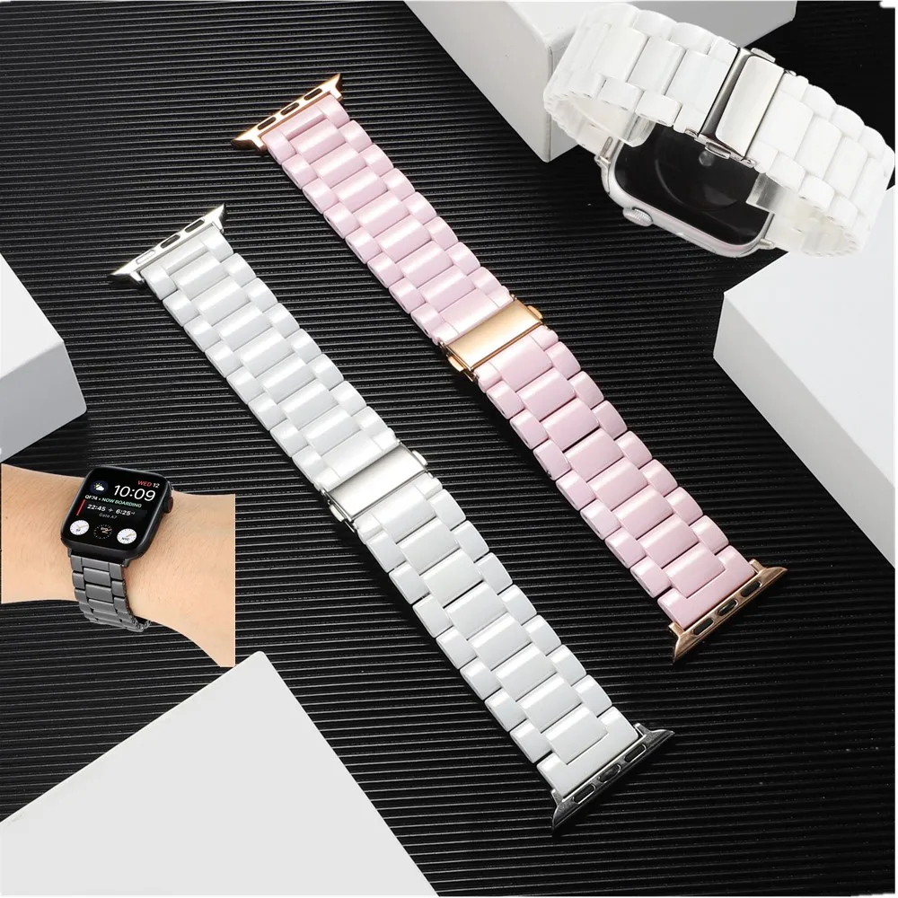 Новый керамический браслет 40 44 мм для Apple Watch 5 Band классический iwatch 4 3 2 1 аксессуары