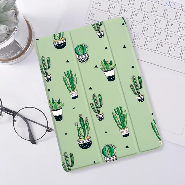 Cartoon Cactus Pot for iPad Air 4 Case Mini 5 Soft Silicone 10.2 7th 8th Funda for iPad Pro 11 Case 2020 Air 2 3 10.5 Pro 6th