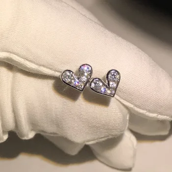 

high quality small heart zircon Earring for women engagement wedding party jewelry Earring gift