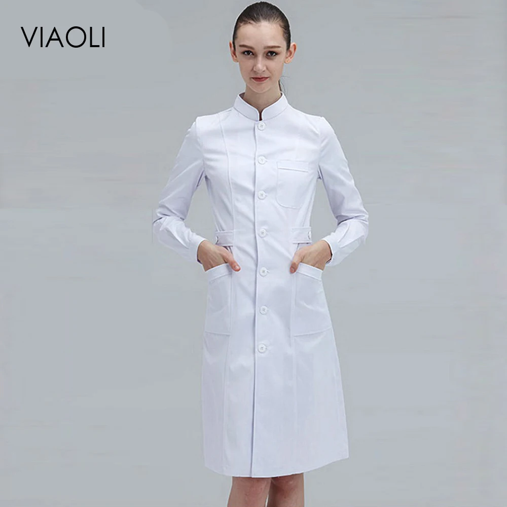 

New models Stylish and elegant Hospital nurse uniform Summer Short-sleeve Medical Clothing Beautician Pharmacy White lab coat