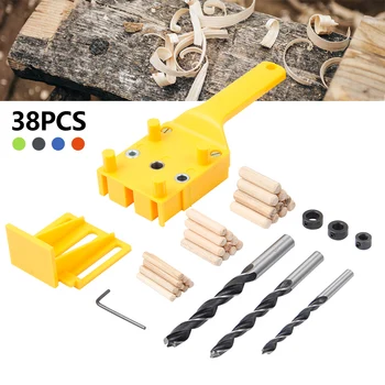 

NEW Dowel Jig 6 8 10mm Wood HSS Drill Bits Woodworking Jig ABS Plastic pocket hole jig Drill Guide Tool For Carpentry