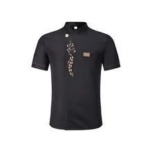 Men Women Kitchen Chef Jacket Summer Breathable Hotel Uniform Restaurant Cafe Barber Shop Work Clothes Bakery Cooking Shirt