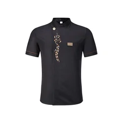 Men Women Kitchen Chef Jacket Summer Breathable Hotel Uniform Restaurant Cafe Barber Shop Work Clothes Bakery Cooking Shirt