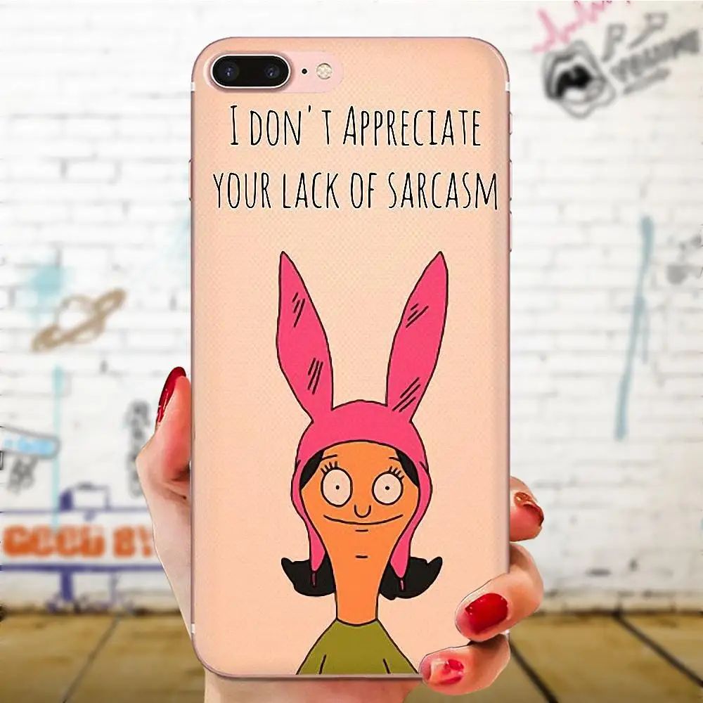 Мультфильм Боб бургер Прекрасный Мягкий ТПУ телефон кожи для Apple iPhone 11 Pro X XS Max XR 4 4s 5 5C 5S SE 6 6S 7 8 Plus - Цвет: as picture