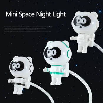 

LED Mini Astronaut Night Light USB Charging Kid Baby Room Decoration Bedside Lamp Astronaut Desktop Computer Table Lamp Gift