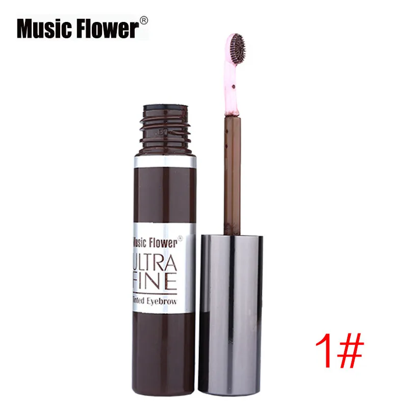 Music Flower 4 цвета карандаш для бровей кремовый оттенок Гель для макияжа брови, тушь для ресниц и бровей 3D карандаш для бровей с новым дизайном Кисть для макияжа