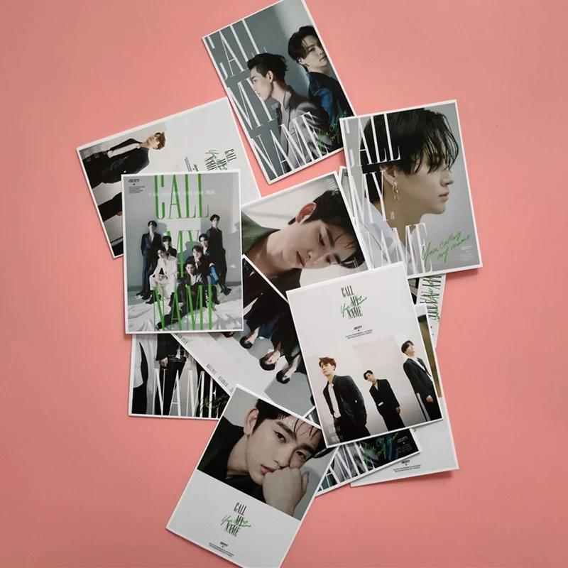 16 шт./компл. GOT7 альбом Call My» с возможностью нанесения собственной фотографии логотипа карты Бумага должностным LOMO Фотокарта