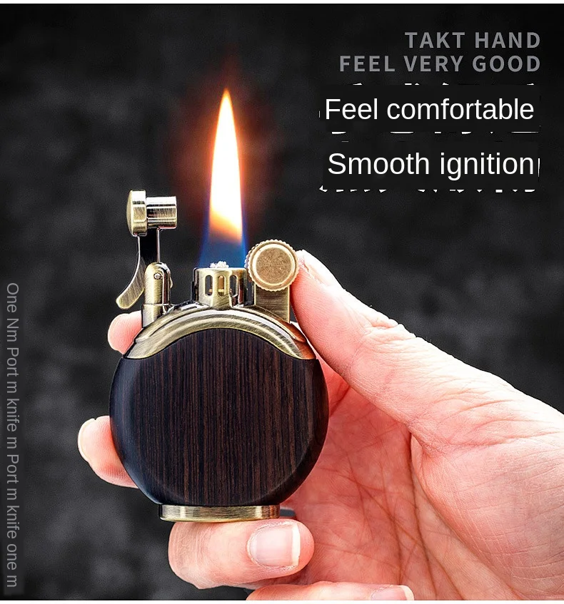 Creativo Mini Rosewood encendedor de combustible queroseno de gasolina hombres fumadores encendedor tabaco encendedor de cigarros mejor regalo ► Foto 2/6