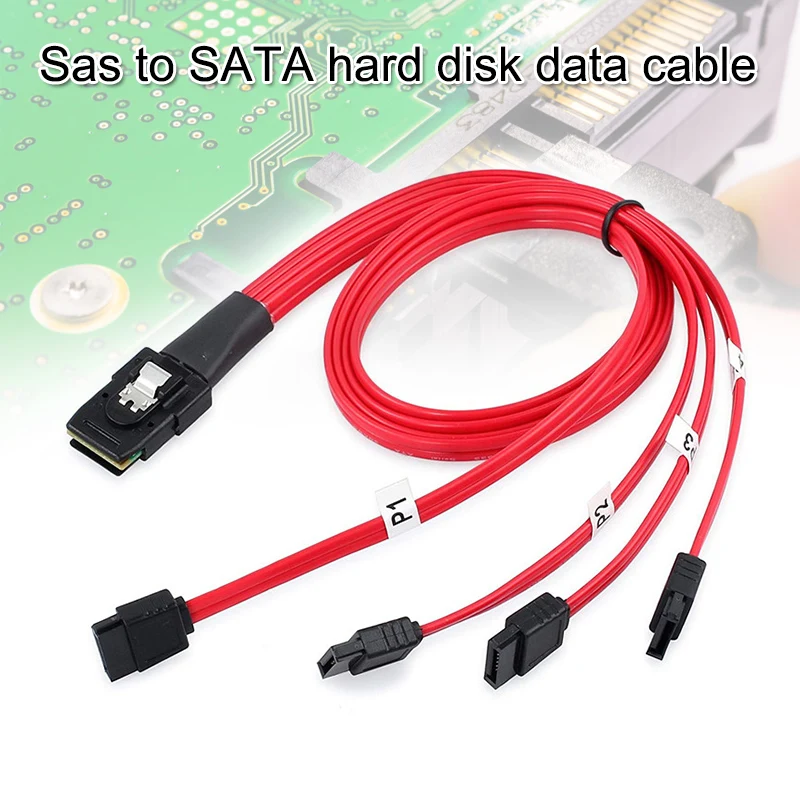 Mini SAS 10Gbps SFF-8087 36Pin to 4 SATA Hard Drive Splitter Cable 1.0M PUO88