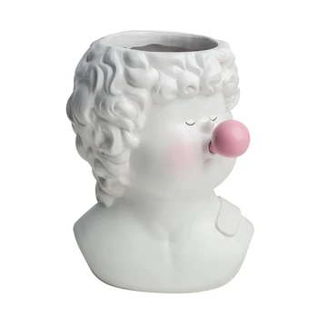 

Nordic Personality Vases Artificial Flower Vases Cute Cartoon Face For Living Room Home Accessories Decoration PAK55