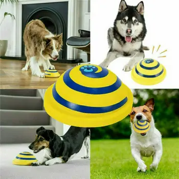 

Indoor Soft Safe Play Toy For Dog Pet Toy Sounding Rubber Disc Woof Glider Pet Toy Dog Flying Discs Cat Toy Sounding Disc