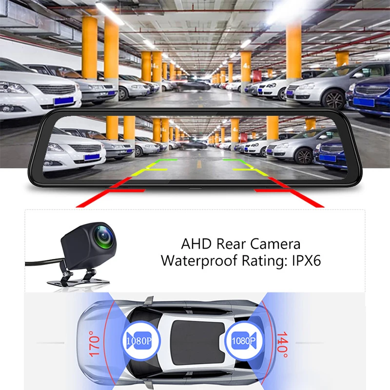 2G+ 3 2G 12 дюймов 4G Android 8,1 DVR зеркало gps Navi видео регистратор ночного видения ADAS Bluetooth wifi удаленный монитор Dashcam