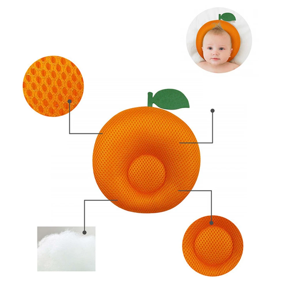 0-24 Month Newborn Boy Girl Nursing 3D Breathable Mesh Pillows Home Decor Pillow Cushion Cotton Bedding Kid Head Shaping Pillow