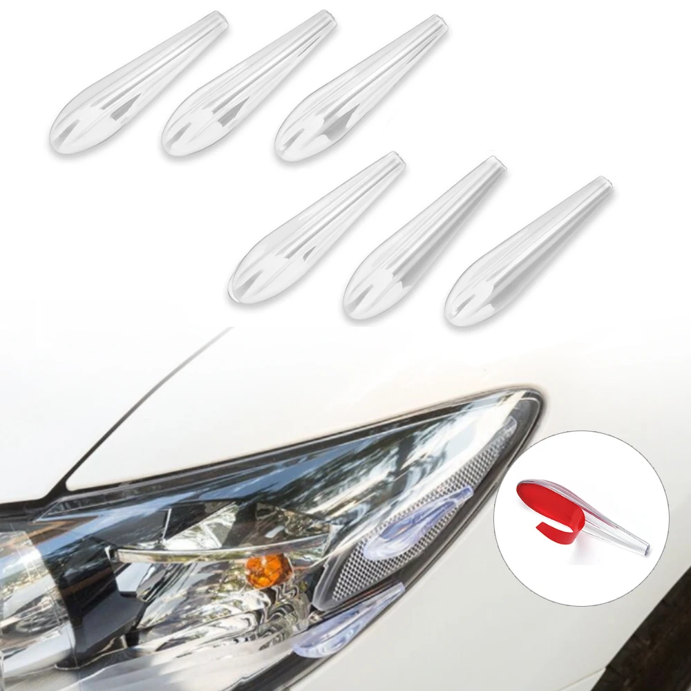 

6pcs/lot Car Taillight Spoiler Sticker Anti-collision Sticker for Ford Fiesta ST Focus 2 MK2 Fusion 3 Car Door Edge Guard Strip