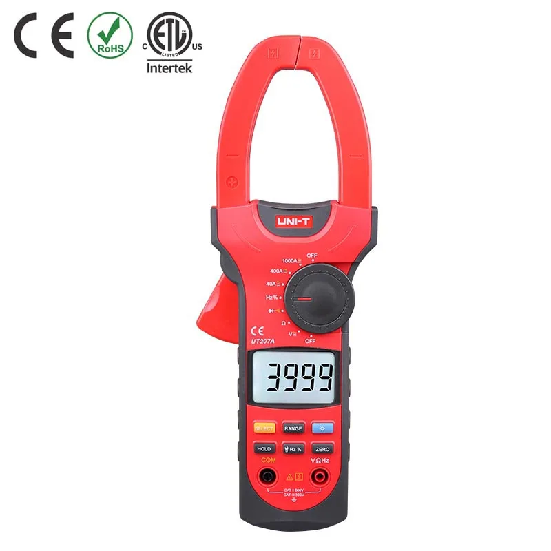 Цифровой мультиметр с ЖК дисплеем|uni-t ut207a|ac dc ac dcclamp digital multimeter |