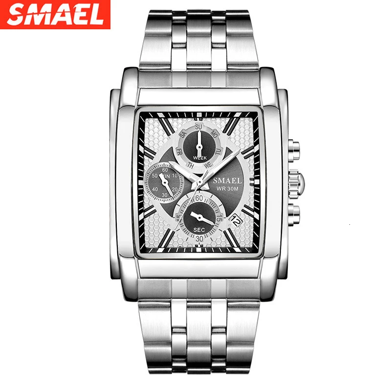 

SMAEL Relojes Hombre Watch Men Fashion Sport Quartz Clock Men Watch Top Brand Luxury Business Waterproof Watch Relogio Masculino