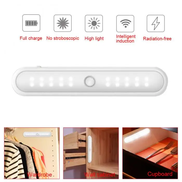 cheap Portable Wireless 20 LED Cabinet Night Light PIR Motion Sensor Closet Under Lamp SDF SHIP