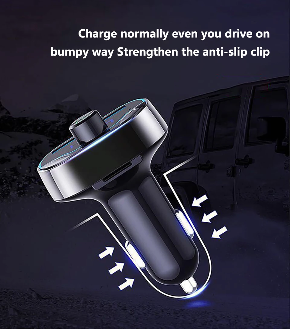 AOSHIKE Автомобильный MP3-плеер сигарета Bluetooth 4,0 приемник fm-передатчик двойной USB 3,0 зарядное устройство U диск/TF карта без потерь музыка