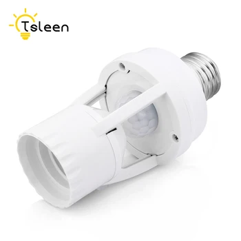 

E27 High Sensitivity PIR Motion Sensor LED Lights Lamp Base Holder With Lights Control Switch Infrared Induction Bulb Socket