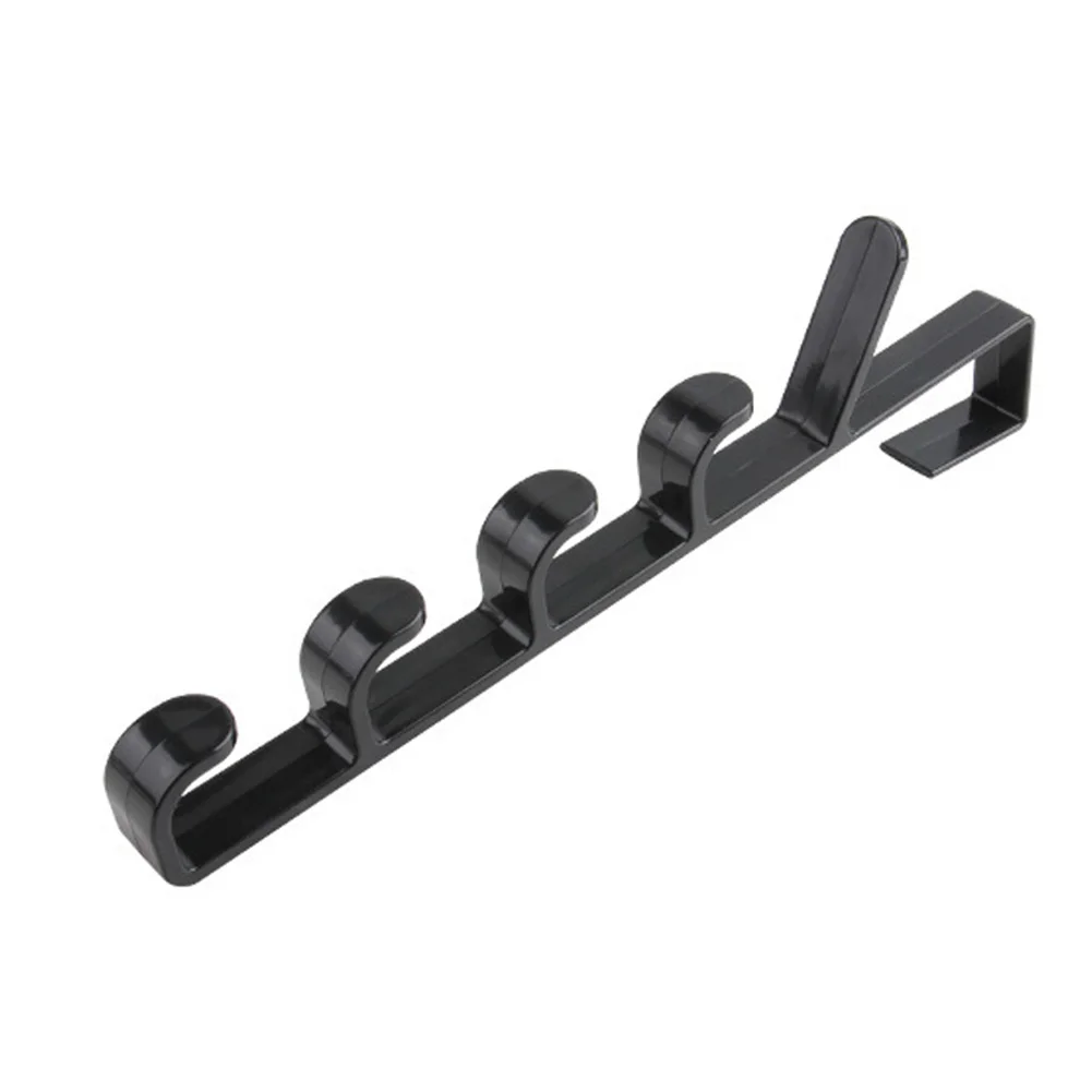 5 Sections Hanger Clothes Hat Towel Seamless Rack Door Back Hook Multi-Purpose Storage Holder