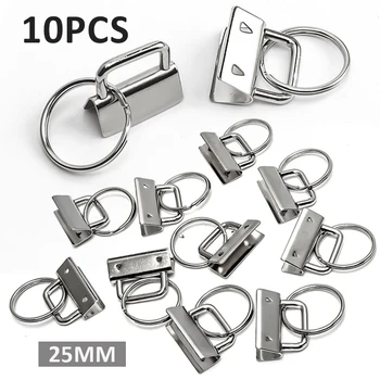 

10Pcs Key Fob Hardware Key Chain Split Ring For Wrist Wristlets Cotton Tail Clip Keychain Hardware Split Ring Accessories