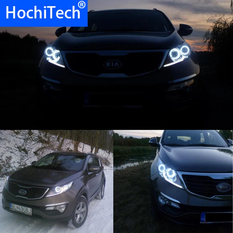 Для kia Sportage 2011 2012 2013 2014 светодиодный периметр фар колец halo многоцветный RGB ангел