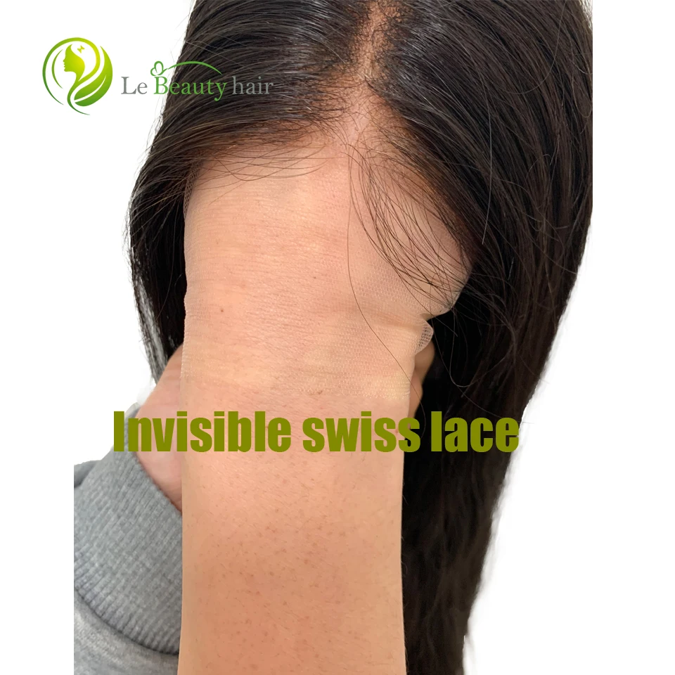 Jewish Lace Top Wig Kosher Wigs European Hair Invisible Swiss Lace Top Wig,5X5 With Ear To Ear