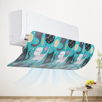 

Adjustable Air Conditioner Cover Windshield Air Conditioning Baffle Shield Wind Guide Board Straight Anti-Wind Deflector