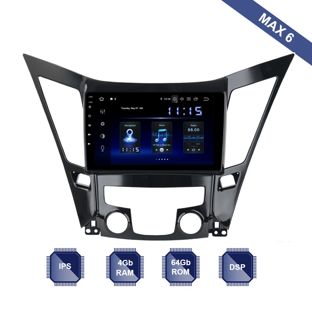 Best Car Radio 2 Din GPS Navi for Hyundai Sonata 2011 2012 2013 2014 2015 Android 9.0 Auto PX6 DSP IPS HDMI 4Gb+64Gb RDS WIFI BT DAB+ 0 Best Car Radio 2 Din GPS Navi for Hyundai Sonata 2011 2012 2013 2014 2015 Android 9.0 Auto PX6 DSP IPS HDMI 4Gb+64Gb RDS WIFI BT DAB+ 0