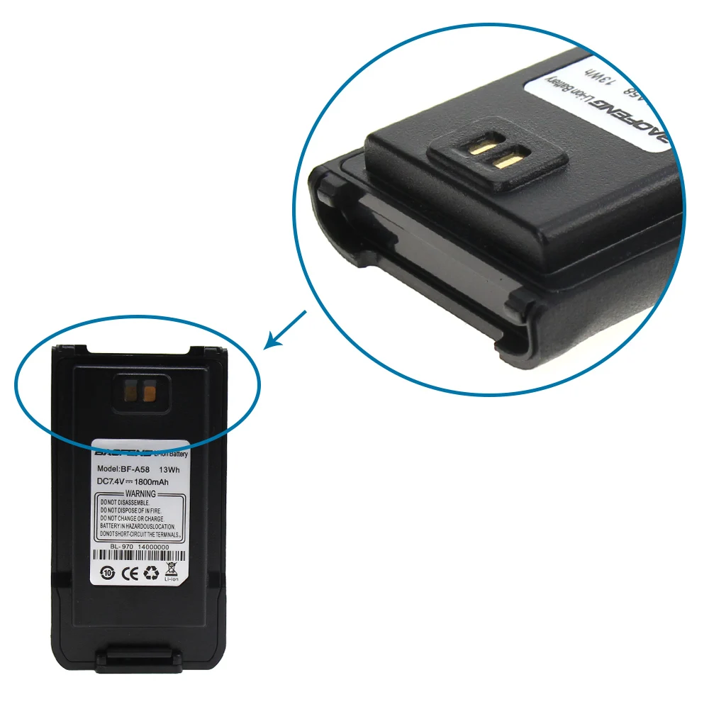10X BaoFeng оригинальная замена Батарея BL-8 для Baofeng UV-82 UV-82L UV-8D UV-89 UV-82HP UV-82HX радио